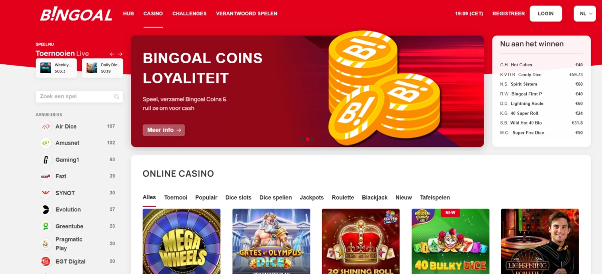 Bingoal casino online België platform overzicht